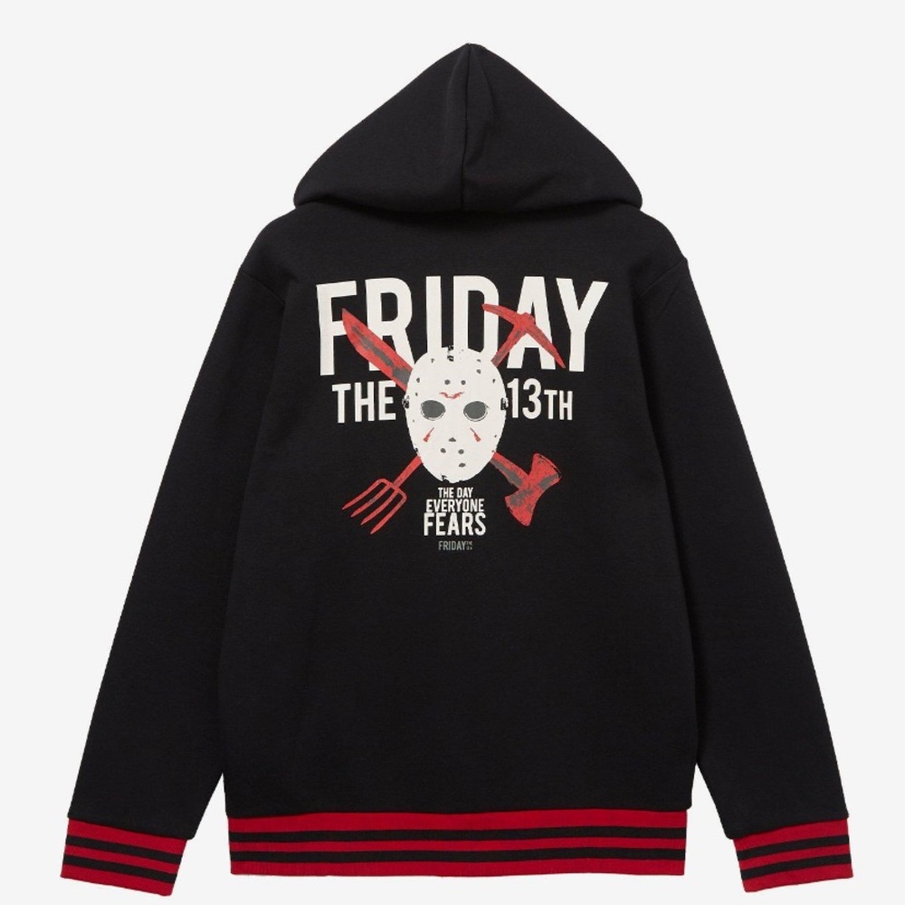 Unisex Friday the 13th Jason Voorhees Mask Zippered Hoodie‎ BoxLunch Horror